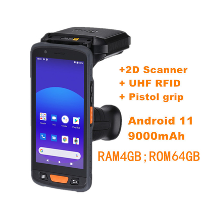 2024 5.5 pouces Portable Android PDA 1D 2D Scanner de code à barres RFID portable avec lecteur PDA