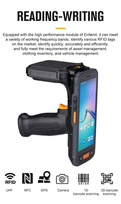 Android 13 Portable résistant à l'eau résistant aux chocs robuste RFID UHF LF NFC lecteur de scanner 2D PDA pour la collecte de données